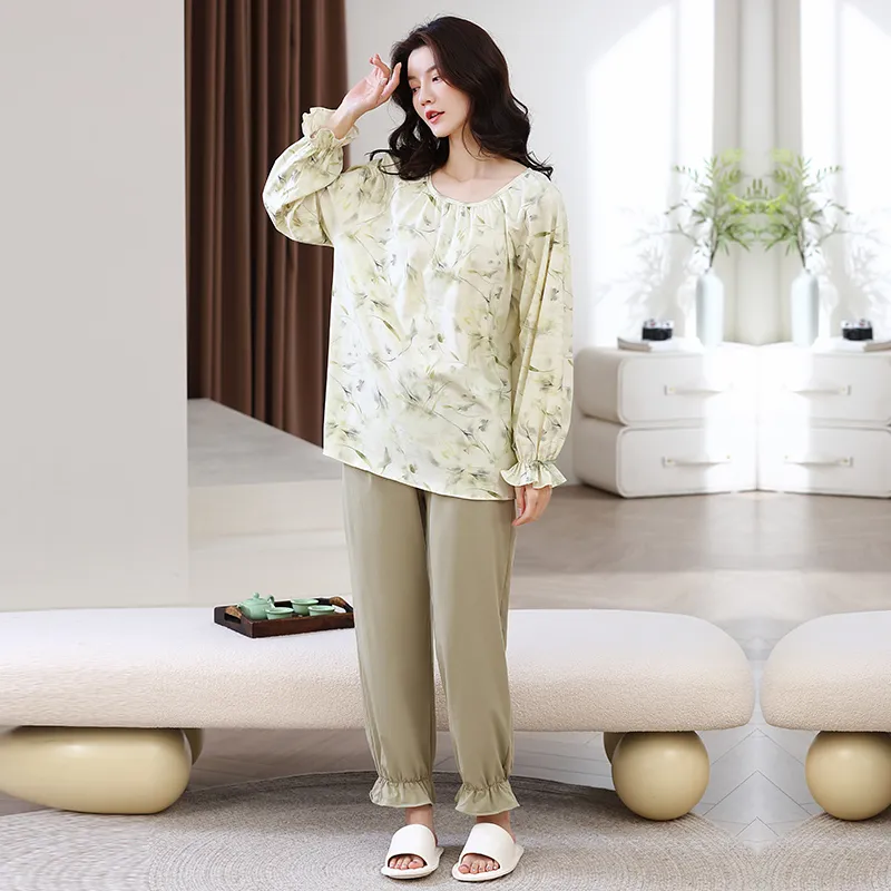 Herbal Primer Pajama Set Women's Combo Set-7