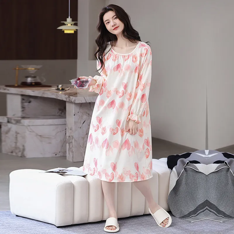 Herbal Primer Nightgown Women's Combo Set-3