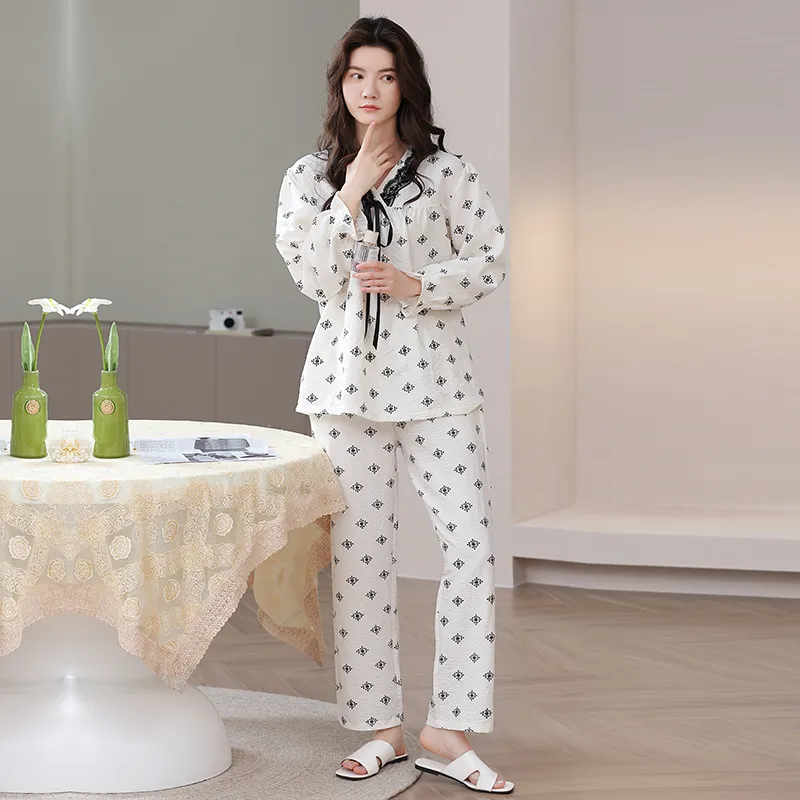 Herbal Primer Pajama Set Women's Combo Set-9