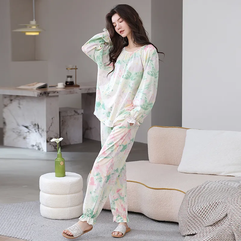 Herbal Primer Pajama Set Women's Combo Set-14