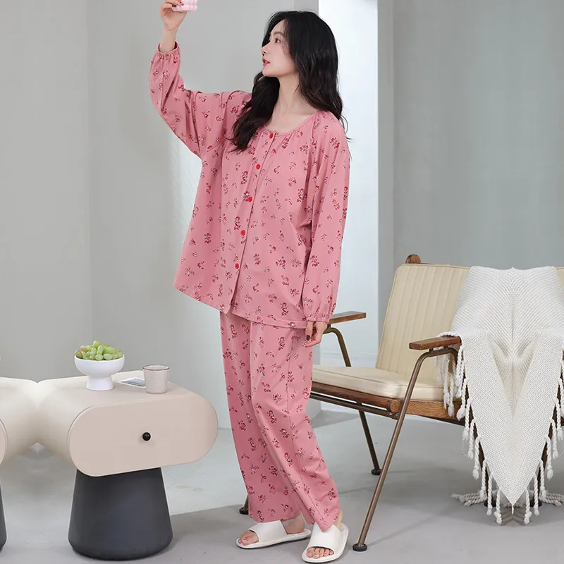 Herbal Primer Pajama Set Women's Combo Set-3