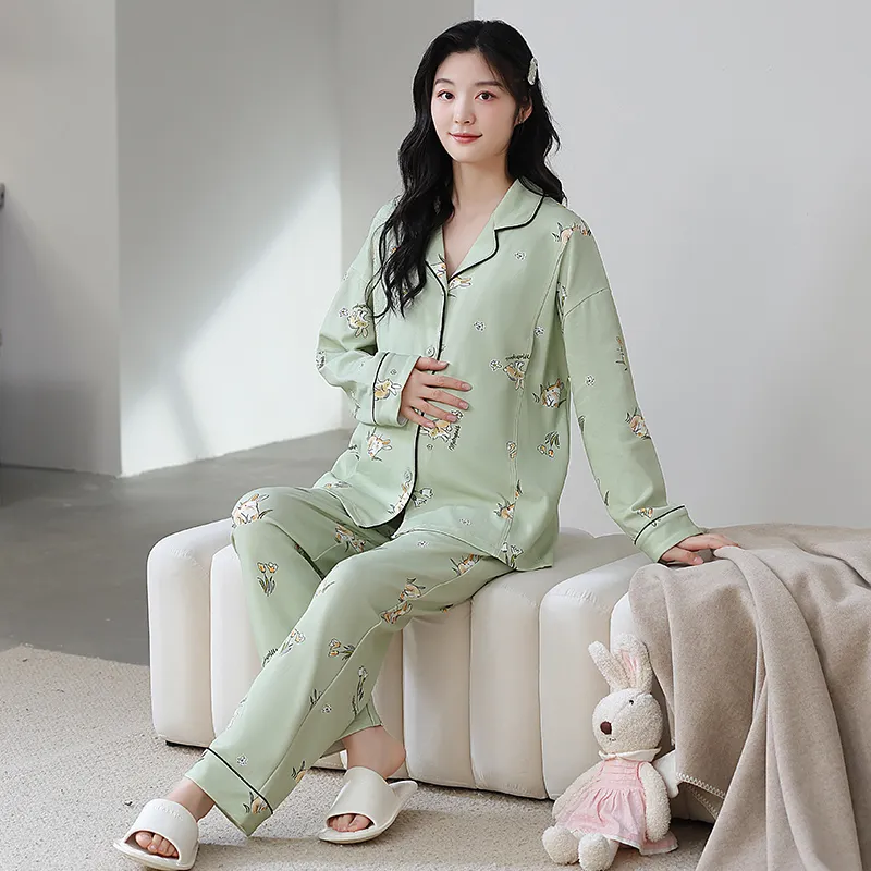 Herbal Primer Pajama Set Women's Combo Set-4