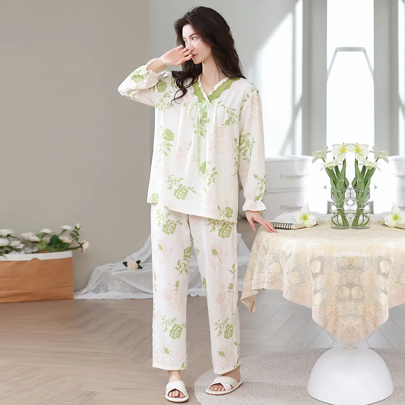 Herbal Primer Pajama Set Women's Combo Set-1