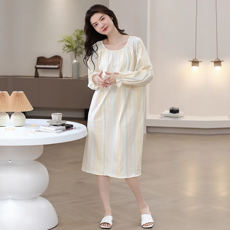 Herbal Primer Nightgown Women's Combo Set-8
