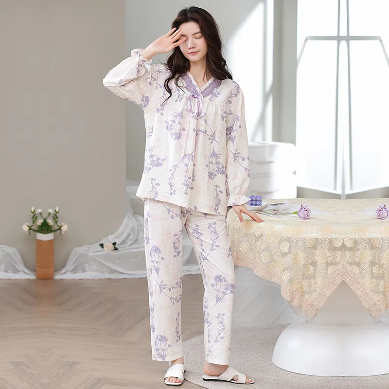 Herbal Primer Pajama Set Women's Combo Set-13