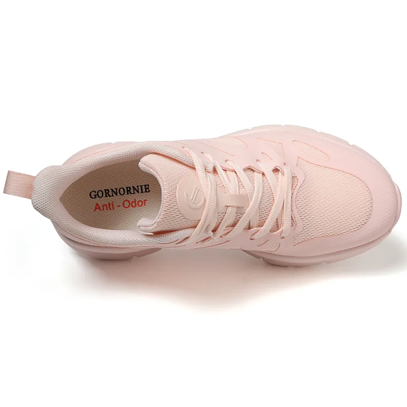 GORNORNIE Anti Slip And Wear Resistant Lightweight Low Top Casual Sprint Running Shoes Women's Pomegranate Pink-3