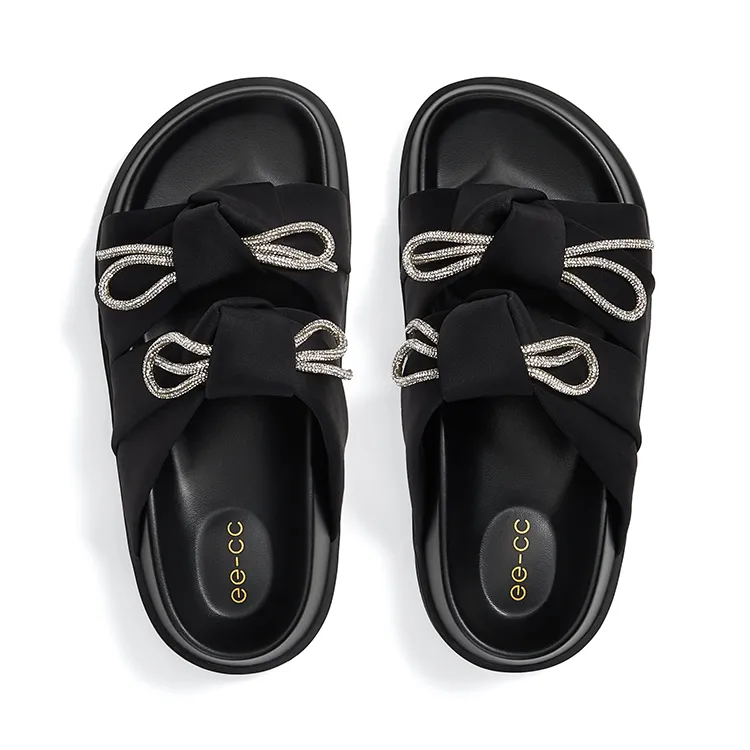 GG CC Slip Resistant Rhinestone Slide Slippers Women's-2