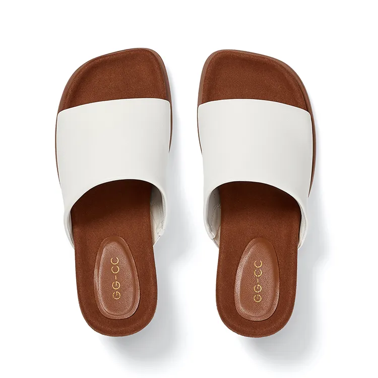 GG CC Abrasion Resistant Cushioning Thick High Heel Slide Slippers Women's-10