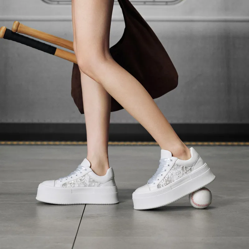 GG CC Slip Resistant Cushioning Abrasion Resistant Low Top Skateboard Shoes Women's White-5