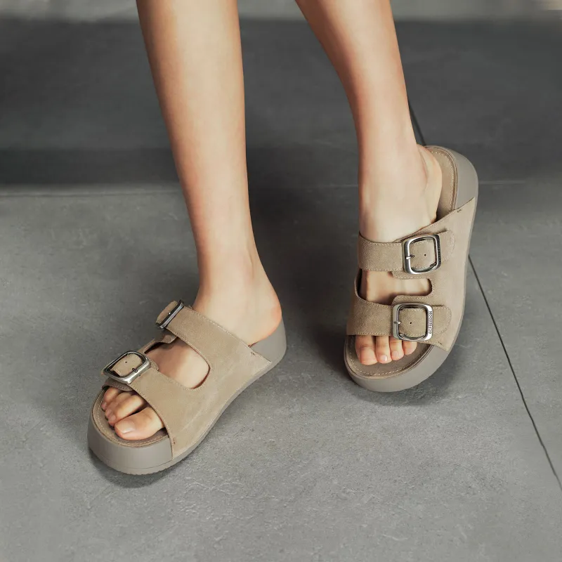 GG CC Slip Resistant Platform Slippers Women's-5