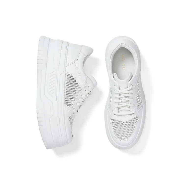 GG CC Low Top Skateboard Shoes Women's White-1