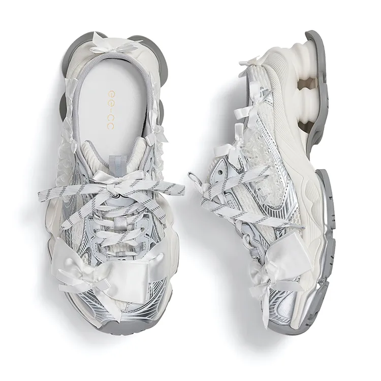 GG CC Abrasion Resistant Slip Resistant Closed Toe Slippers Women's Silver-2