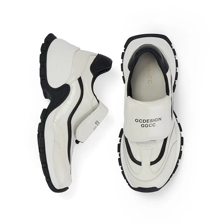 GG CC Sports Casual Anti Slip Wear Resistant Low Top Fashion Platform Chunky Sneakers Women's-2