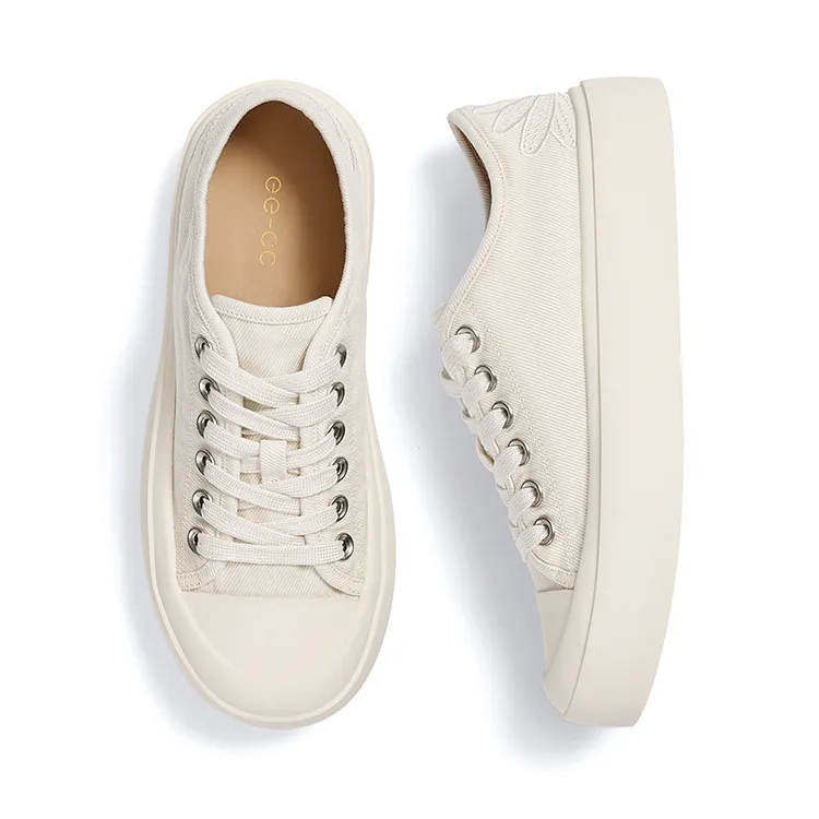 GG CC Platform Casual Skateboard Shoes Slip Resistant Low Top Dopamine Dressing Canvas Shoes Women's-6