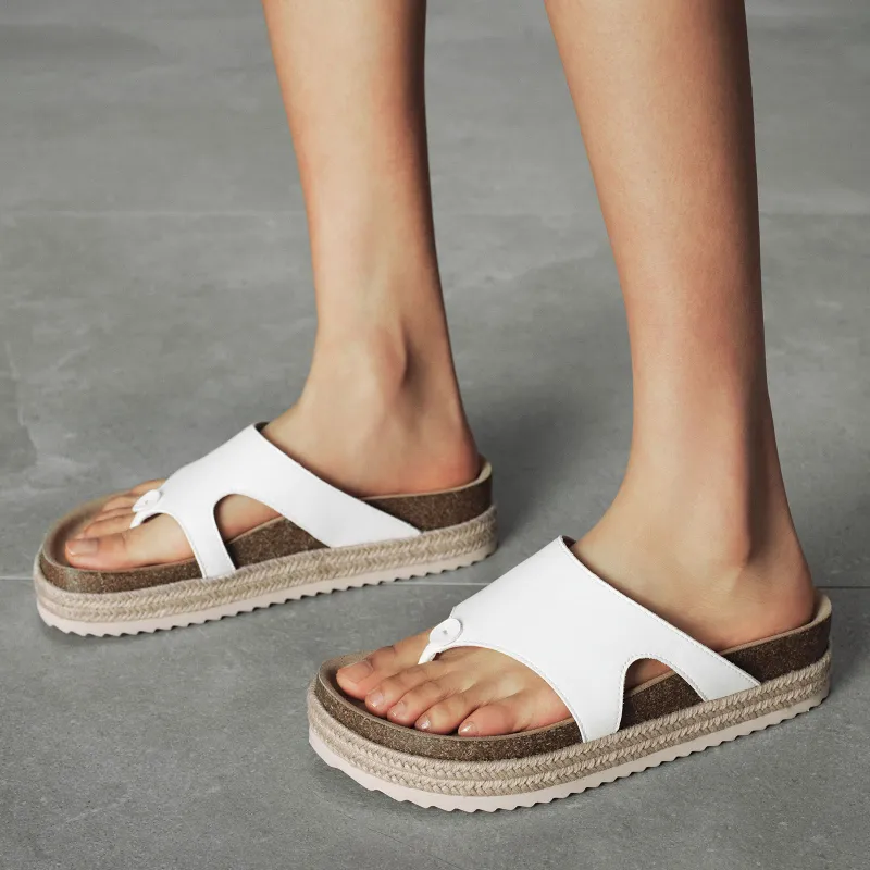 GG CC Abrasion Resistant Slip Resistant Platform Outerwear Flip Flops Women's-7