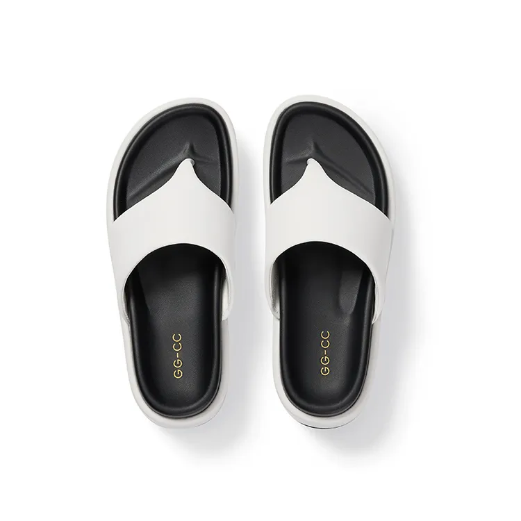 GG CC Abrasion Resistant Slip Resistant Platform Height Increasing Flip Flops Women's-2