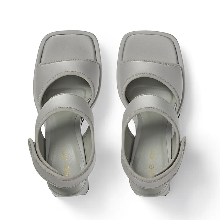 GG CC Chunky Heel One Strap Sandals 9.5cm Women's-10