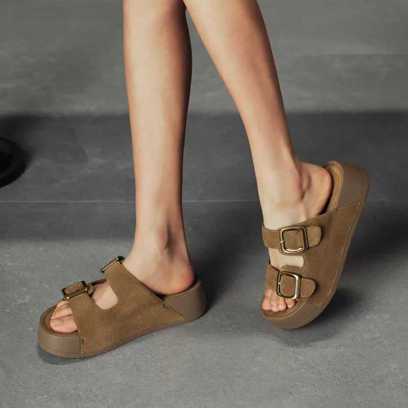 GG CC Slip Resistant Platform Slippers Women's-14