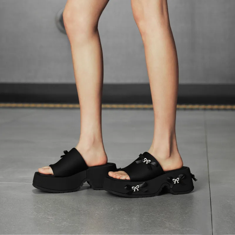 GG CC Slide Slippers Women's Black-5