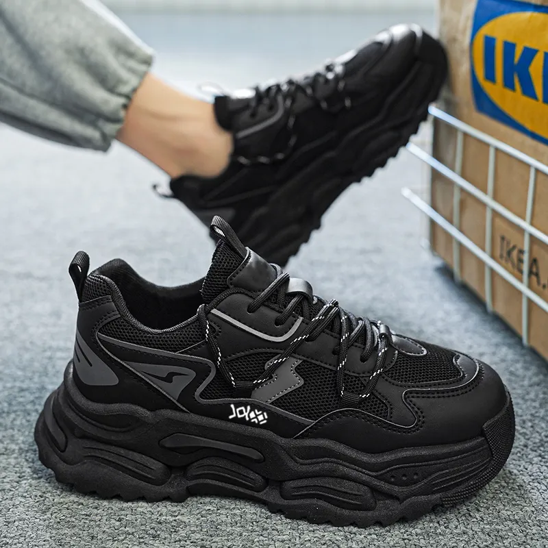 Yalu Preferred Slip Resistant, Abrasion Resistant, Breathable Low Top Chunky Sneakers Men's-3