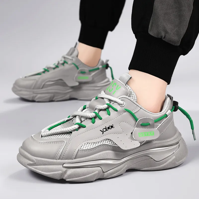 Yalu Preferred Slip Resistant, Abrasion Resistant, Breathable, Lightweight Low Top Chunky Sneakers Men's-13