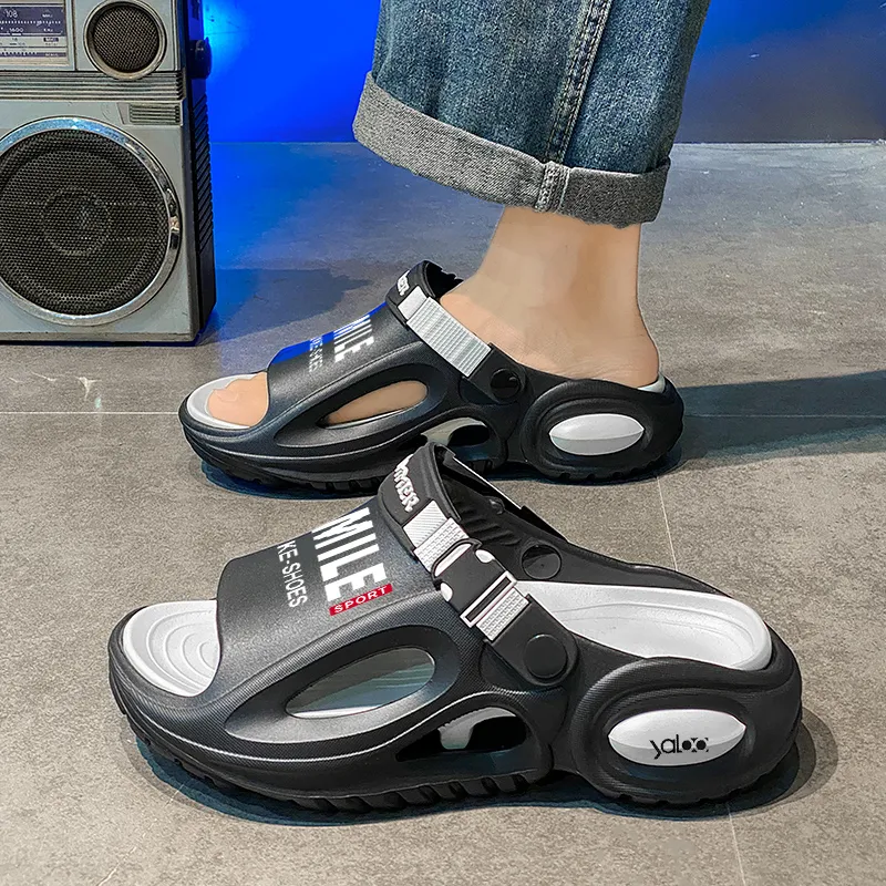Yalu Preferred EVA Cut Out Slip Resistant Abrasion Resistant Slide Slippers Unisex-15