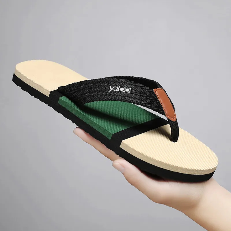 Yalu Preferred Rubber Sole Abrasion Resistant Slip Resistant Flip Flops Men's-5