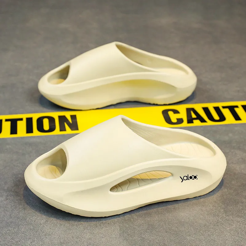 Yalu Preferred EVA Cut Out Slip Resistant Odor Resistant Abrasion Resistant Slide Slippers Unisex-12