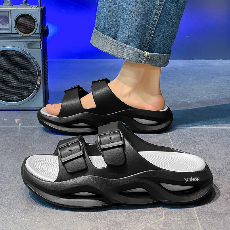 Yalu Preferred EVA Cut Out Slip Resistant Cushioning Slide Slippers Men's-5