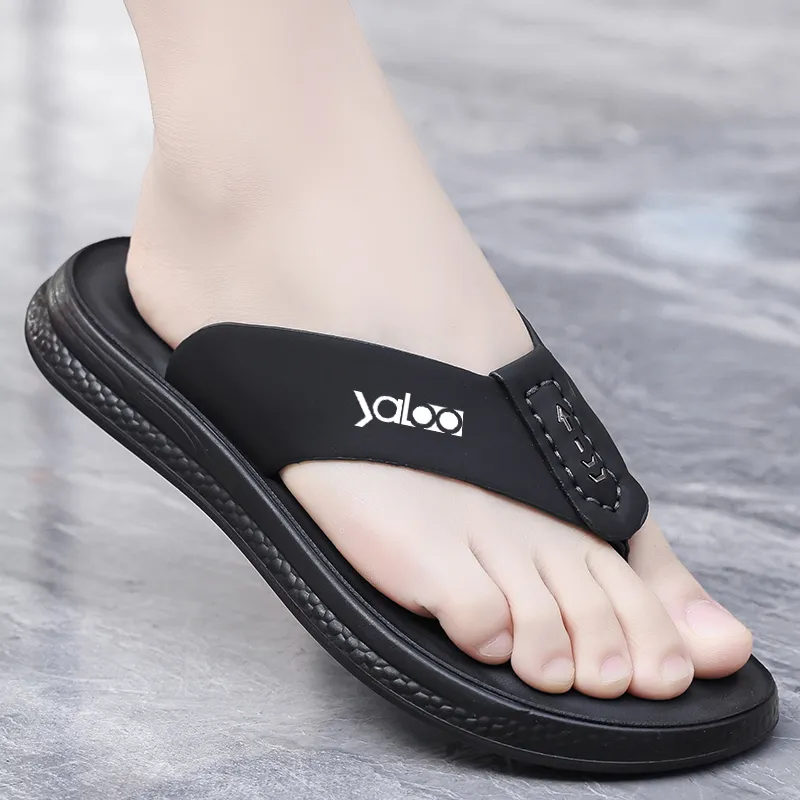 Yalu Preferred EVA Leather Patchwork Flip Flops Men's-2