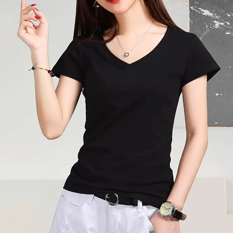 AWAO Set in Sleeve T Shirt Women's Black-4