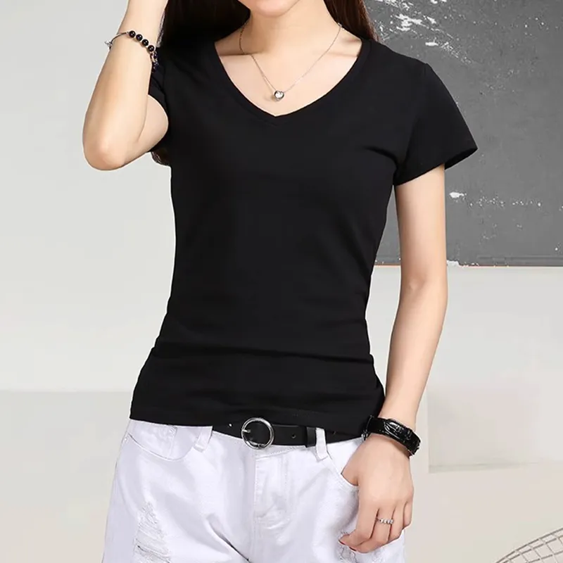 AWAO Set in Sleeve T Shirt Women's Black-2