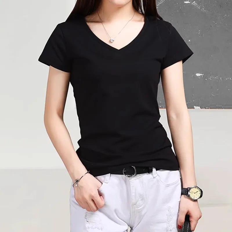 AWAO Set in Sleeve T Shirt Women's Black-1