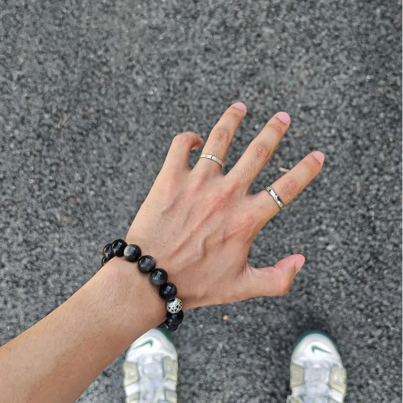 PAUL COSTELLOE Obsidian Jade Bracelets Unisex-6