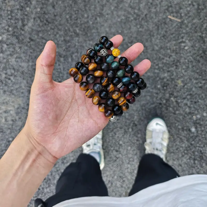 PAUL COSTELLOE Obsidian Bracelets Unisex-7
