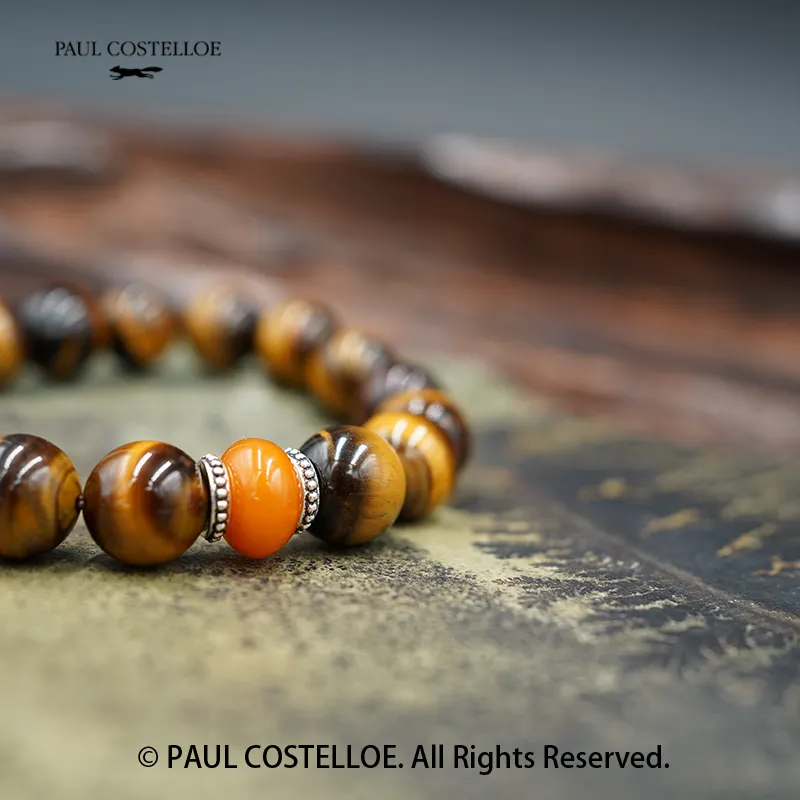 PAUL COSTELLOE Tiger's Eye Stone Bracelets Unisex-2