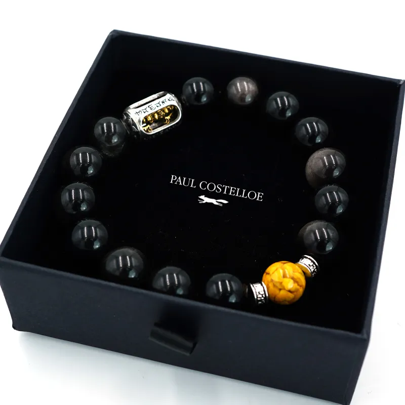 PAUL COSTELLOE Obsidian Bracelets Unisex-5
