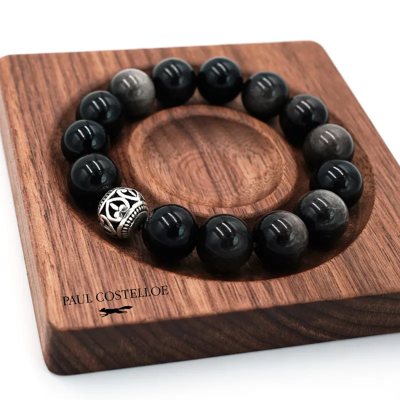 PAUL COSTELLOE Obsidian Jade Bracelets Unisex-3