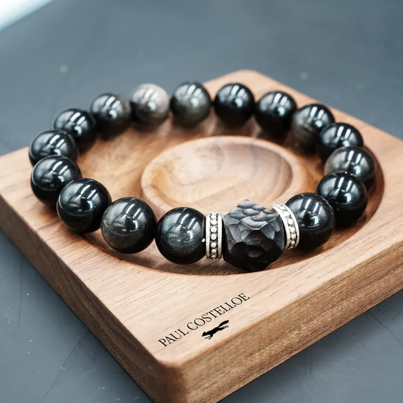 PAUL COSTELLOE Obsidian Bracelets Unisex-5