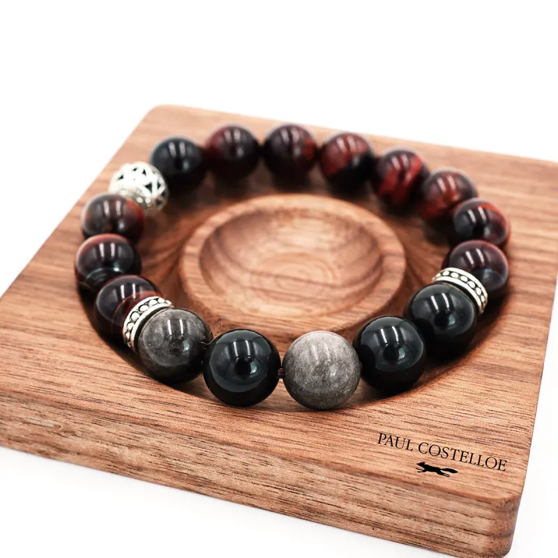PAUL COSTELLOE Obsidian Bracelets Unisex-2