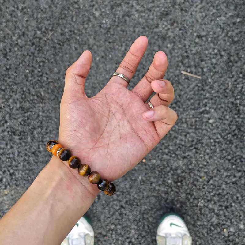 PAUL COSTELLOE Tiger's Eye Stone Bracelets Unisex-7