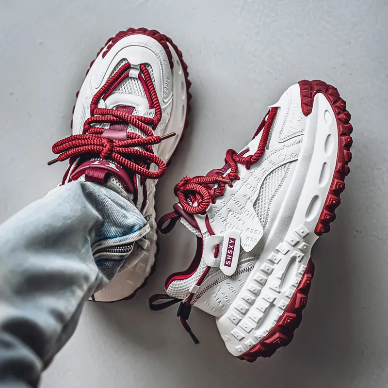ROBINHOOD Cushioning Anti Slip Wear Resistant Support Impact Resistant Low Top Chunky Sneakers Men's-11