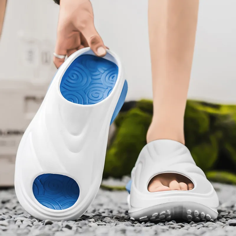 ROBINHOOD Quiet Slip Resistant Abrasion Resistant Quick Dry Cushioning Slide Slippers Unisex-3