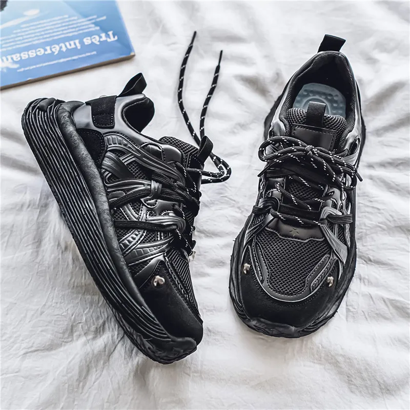 ROBINHOOD Cushioning, Slip Resistant, Abrasion Resistant, Coverage, Impact Resistant Low Top Chunky Sneakers Men's-8