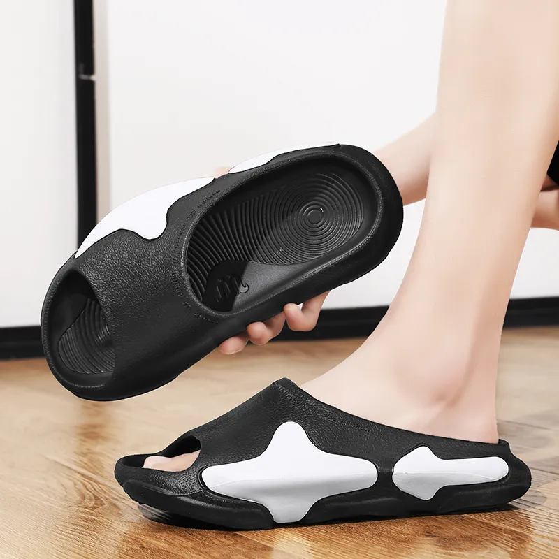 ROBINHOOD Quiet Slip Resistant Abrasion Resistant Quick Dry Cushioning Slide Slippers Unisex-7