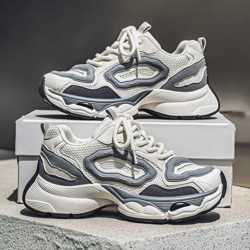 ROBINHOOD Cushioning, Slip Resistant, Abrasion Resistant, Coverage, Support Low Top Chunky Sneakers Men's-16