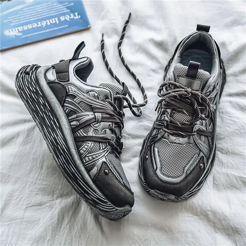 ROBINHOOD Cushioning, Slip Resistant, Abrasion Resistant, Coverage, Impact Resistant Low Top Chunky Sneakers Men's-13