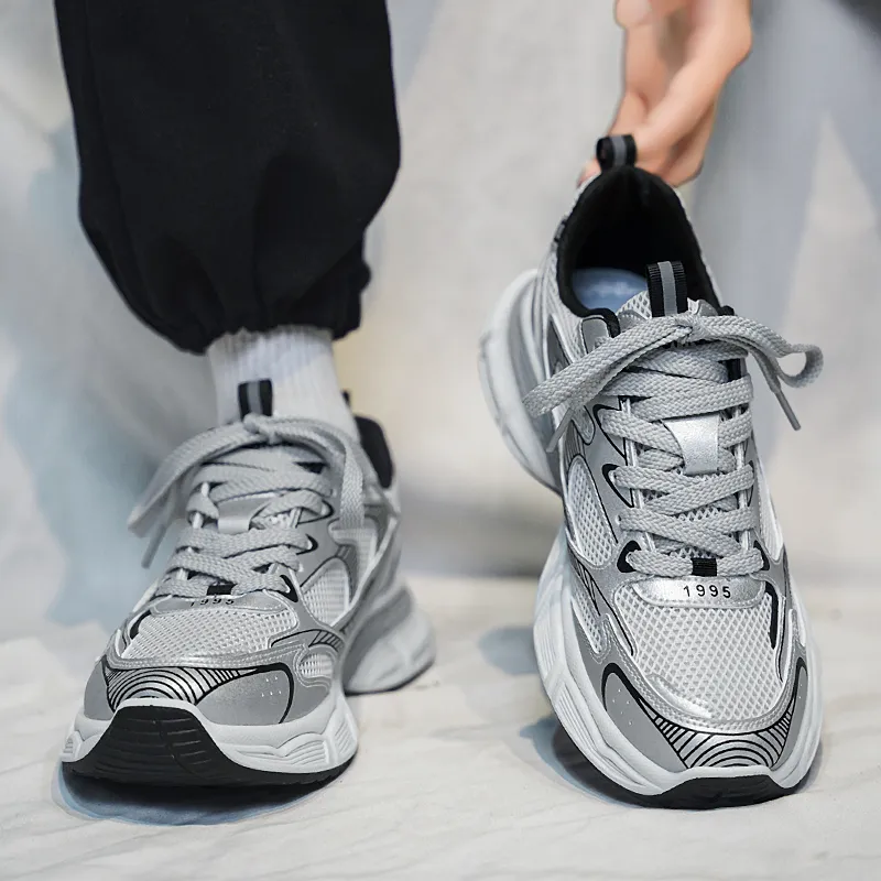 ROBINHOOD Cushioning, Slip Resistant, Abrasion Resistant, Coverage, Support Low Top Chunky Sneakers Men's-13