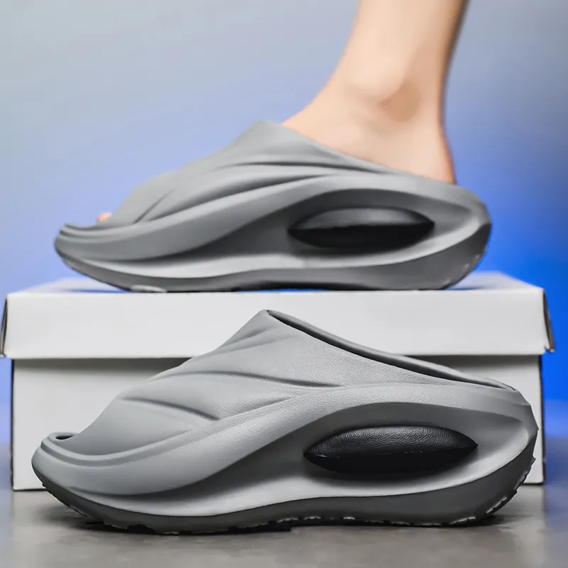 ROBINHOOD Quiet Slip Resistant Abrasion Resistant Quick Dry Cushioning Slide Slippers Unisex-14