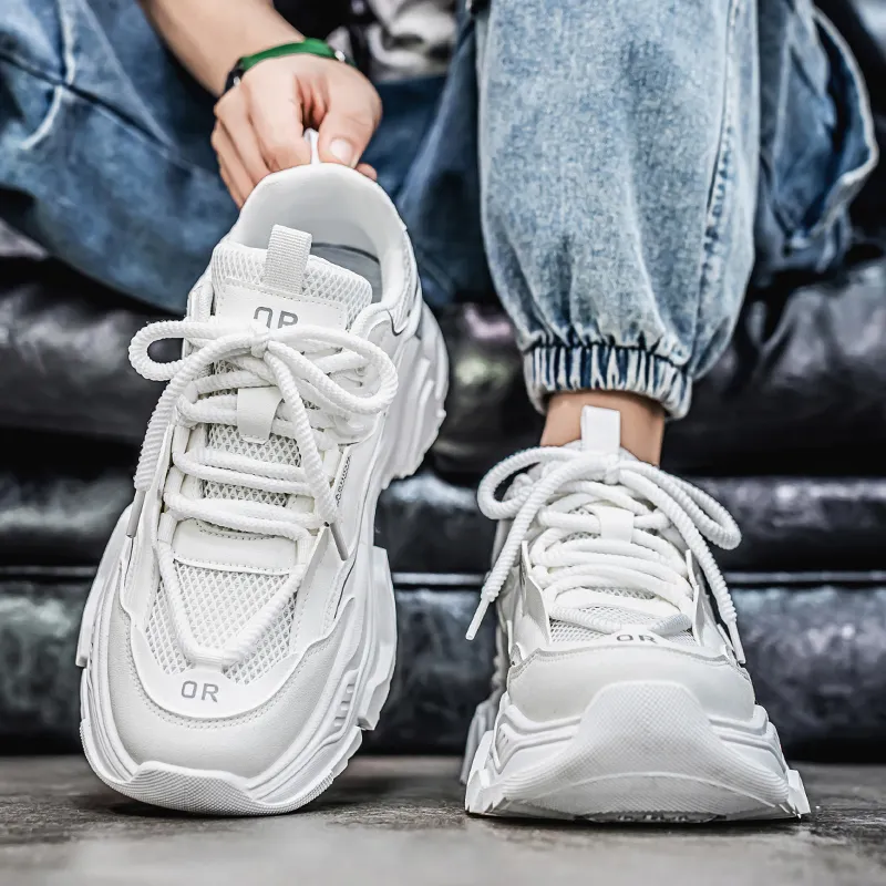 ROBINHOOD Cushioning, Slip Resistant, Abrasion Resistant, Coverage, Impact Resistant Low Top Chunky Sneakers Men's-5
